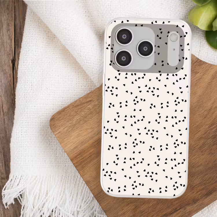 Valentijn - Liefde - Wit - Zwart Telefoonhoesje iPhone 17 Pro klein 878 -sfeer1