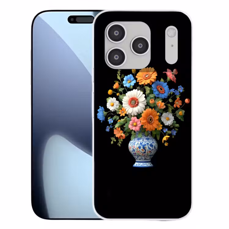 Vaas - Boeket - Bloemen - Kleur Telefoonhoesje iPhone 17 Pro klein -3d