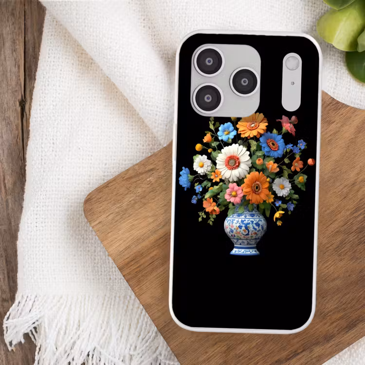 Vaas - Boeket - Bloemen - Kleur Telefoonhoesje iPhone 17 Pro klein -sfeer1