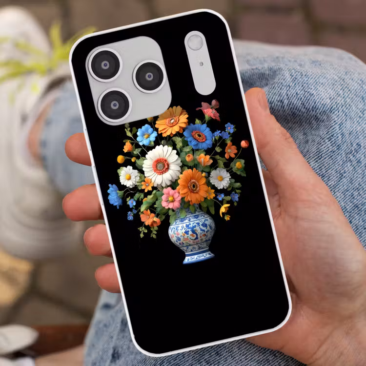 Vaas - Boeket - Bloemen - Kleur Telefoonhoesje iPhone 17 Pro klein -sfeer2