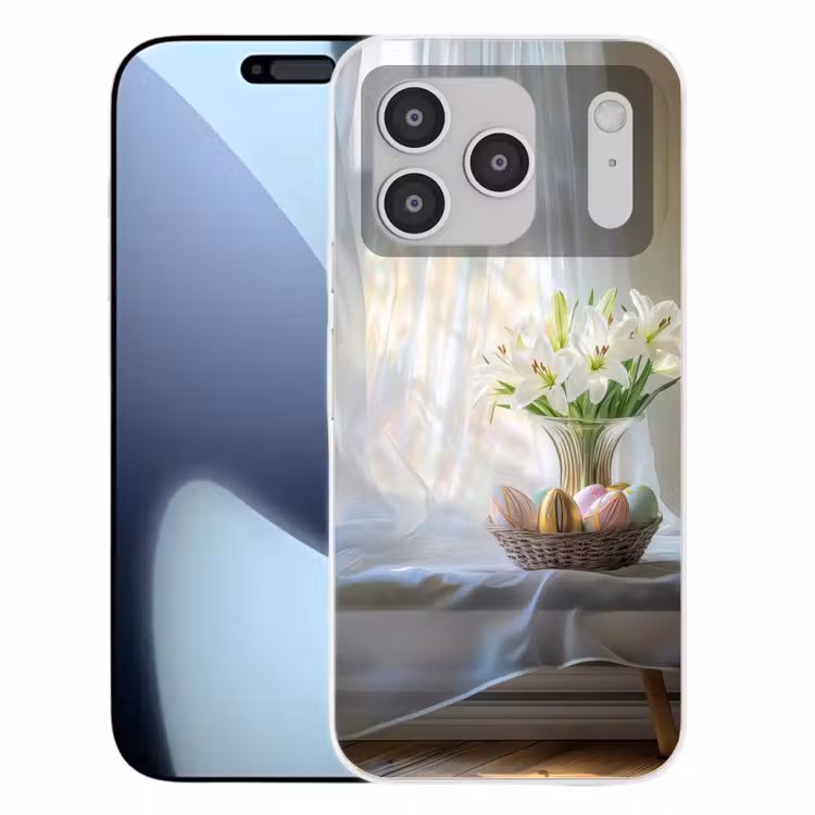 Vaas - Eieren - Bloemen Telefoonhoesje iPhone 17 Pro klein -3d