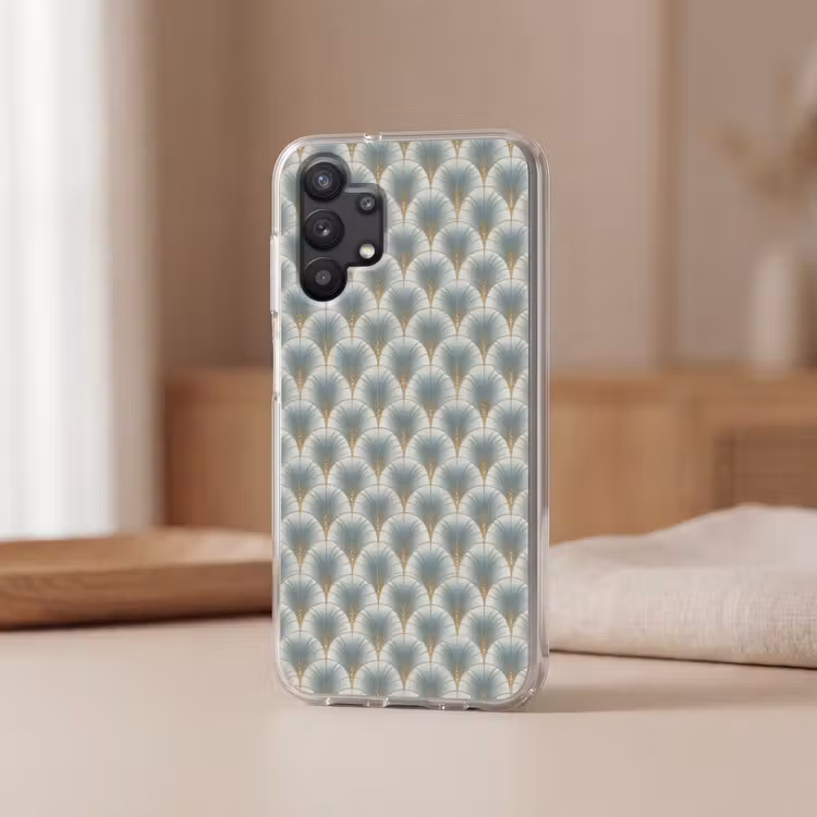 Waaier - Klassiek - Blauw Telefoonhoesje Samsung Galaxy A32 5G klein 346 -sfeer2