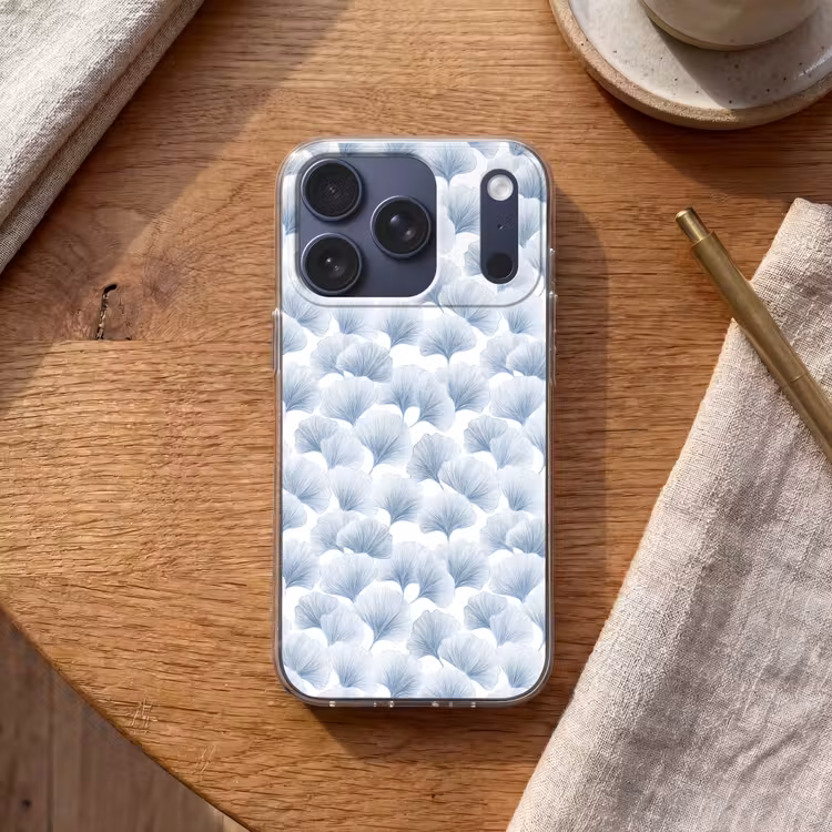 Waaier - Modern - Blauw Telefoonhoesje iPhone 17 Pro klein 878 -sfeer1