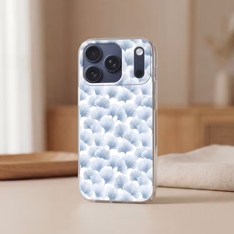 Waaier - Modern - Blauw Telefoonhoesje iPhone 17 Pro klein 878 -sfeer2