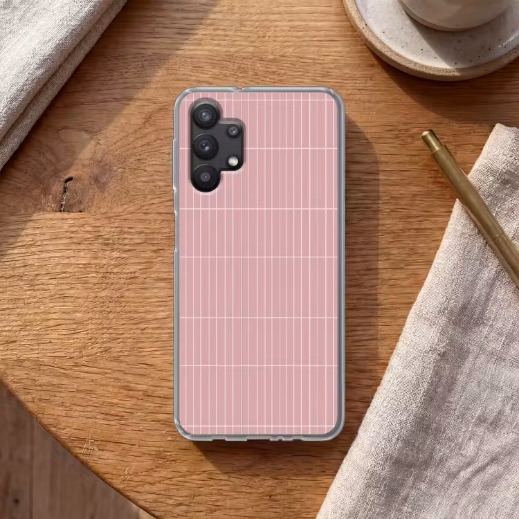 Verticaal - Wandtegel - Lichtroze Telefoonhoesje Samsung Galaxy A32 5G klein 346 -sfeer1