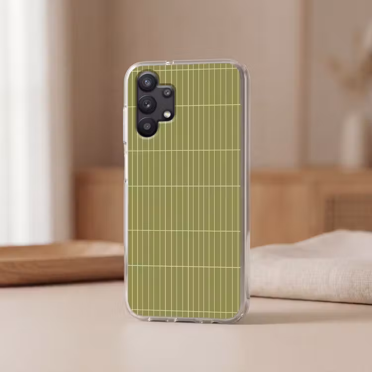 Verticaal - Wandtegel - Olijfgroen Telefoonhoesje Samsung Galaxy A32 5G klein 346 -sfeer2