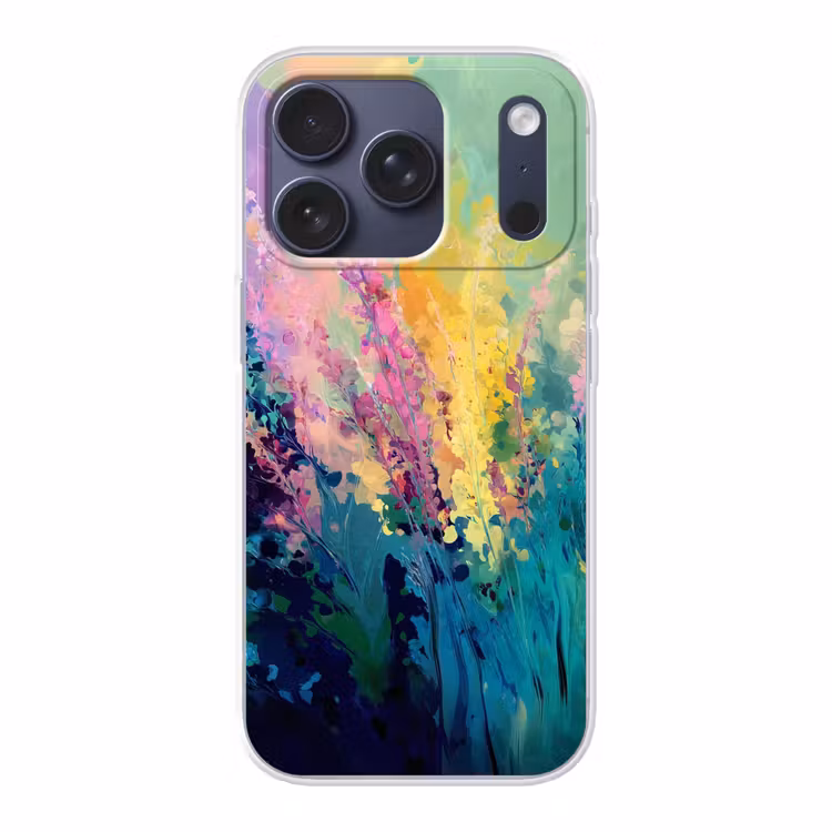 Dromerige - Langgerekte bloemen Telefoonhoesje iPhone 17 Pro klein -3d