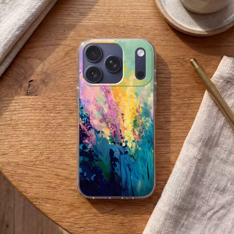 Dromerige - Langgerekte bloemen Telefoonhoesje iPhone 17 Pro klein -sfeer1