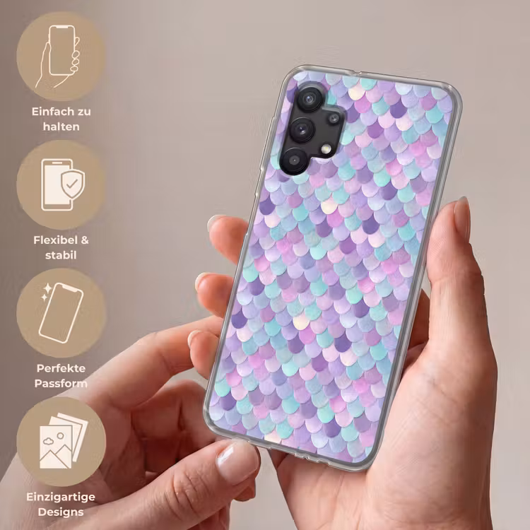 Dromerig - Zeemeermin - Pastel Telefoonhoesje Samsung Galaxy A32 5G klein 346 -sfeer3_DE