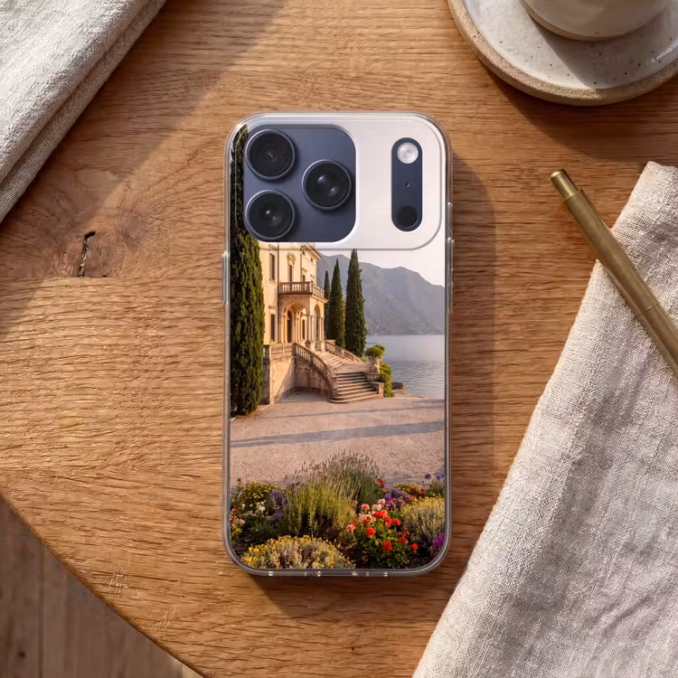 Handyhülle - Villa – Wasser – Treppen - Villa - water -trappen Telefoonhoesje iPhone 17 Pro klein