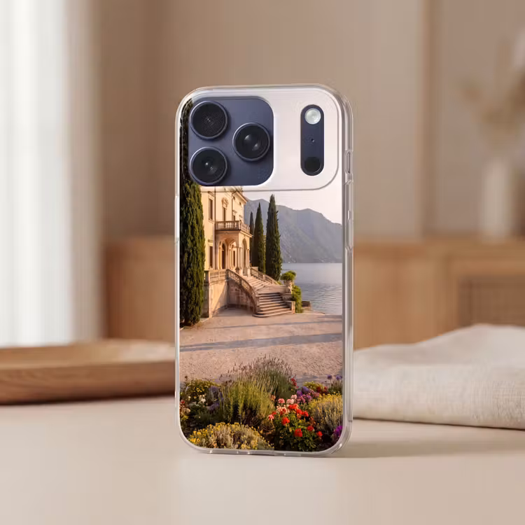 Handyhülle - Villa – Wasser – Treppen - Villa - water -trappen Telefoonhoesje iPhone 17 Pro klein