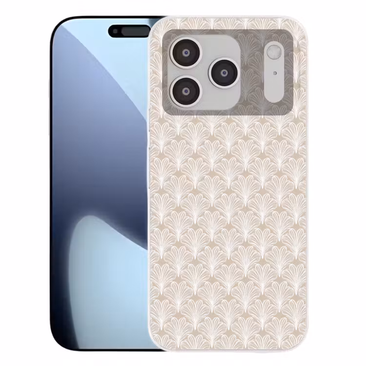 Vintage - Waaier -Crème Telefoonhoesje iPhone 17 Pro klein 878 -3d