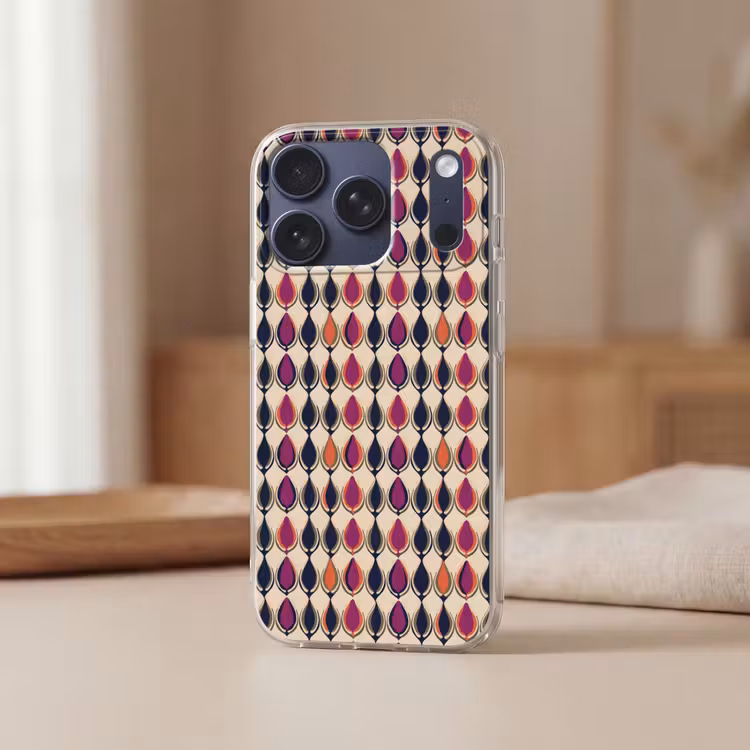 Vintage - Retro - Kleurrijk Telefoonhoesje iPhone 17 Pro klein 878 -sfeer2