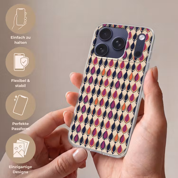 Vintage - Retro - Kleurrijk Telefoonhoesje iPhone 17 Pro klein 878 -sfeer3_DE