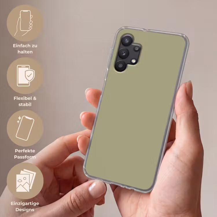 Vintage - Sage - Groen Telefoonhoesje Samsung Galaxy A32 5G klein 346 -sfeer3_DE