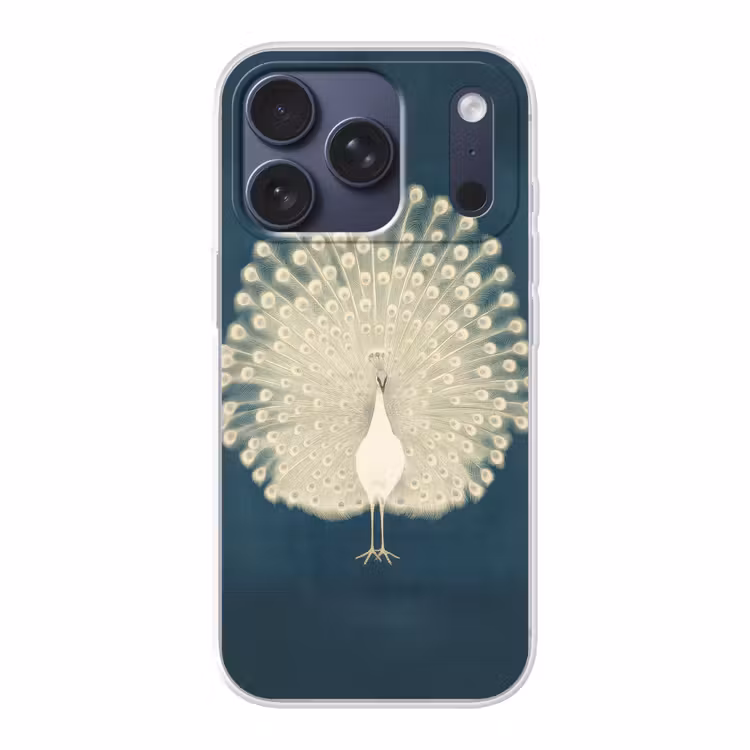 Vogel - Blauw - Vintage Telefoonhoesje iPhone 17 Pro klein -3d