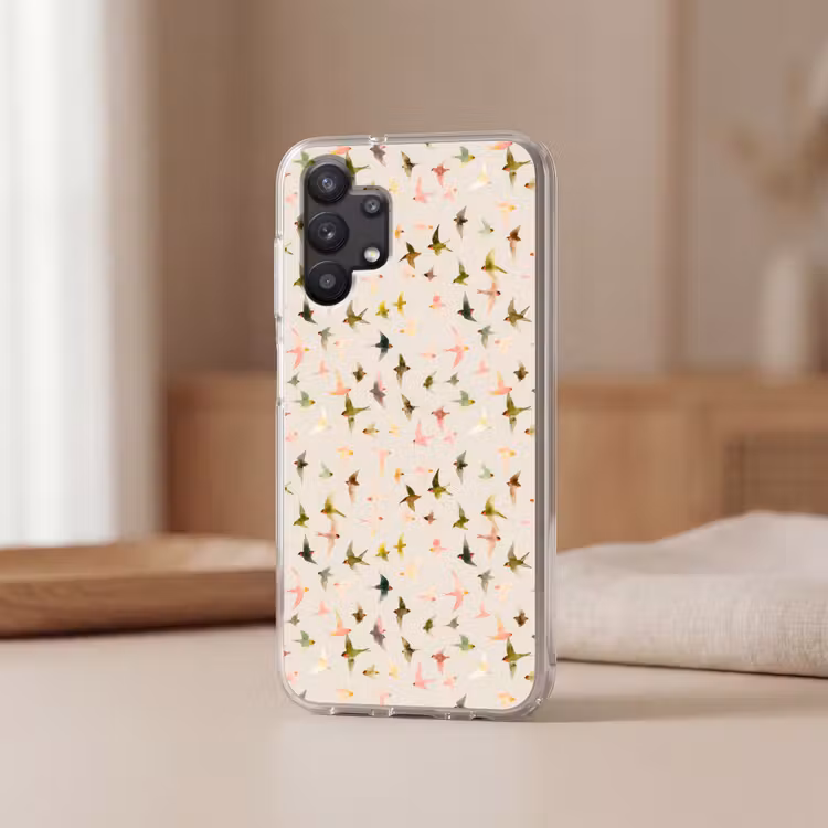 Vogels - Vliegen - Kleurrijk Telefoonhoesje Samsung Galaxy A32 5G klein 346 -sfeer2