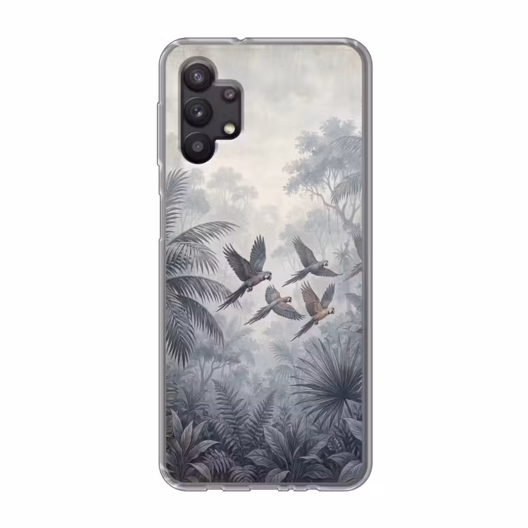Vogel - Vliegend - Jungle - Vintage - Dieren Telefoonhoesje Samsung Galaxy A32 5G klein -3d