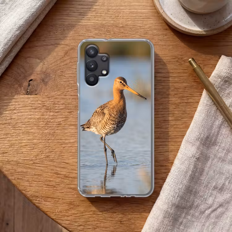 Vogel - Steltloper - Water - Natuur Telefoonhoesje Samsung Galaxy A32 5G klein -sfeer1
