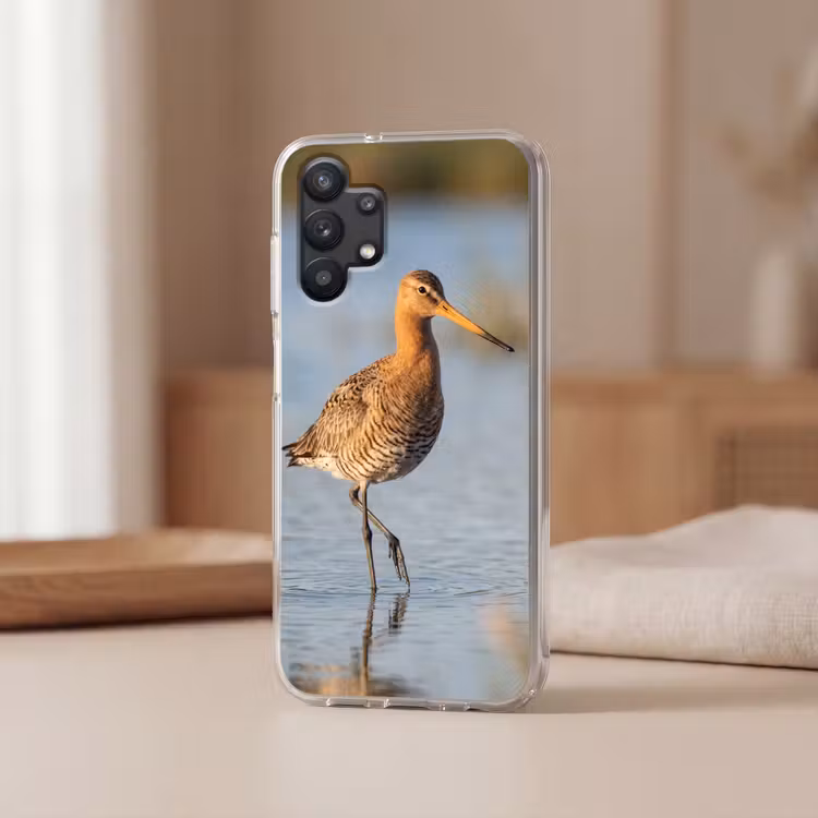 Vogel - Steltloper - Water - Natuur Telefoonhoesje Samsung Galaxy A32 5G klein -sfeer2