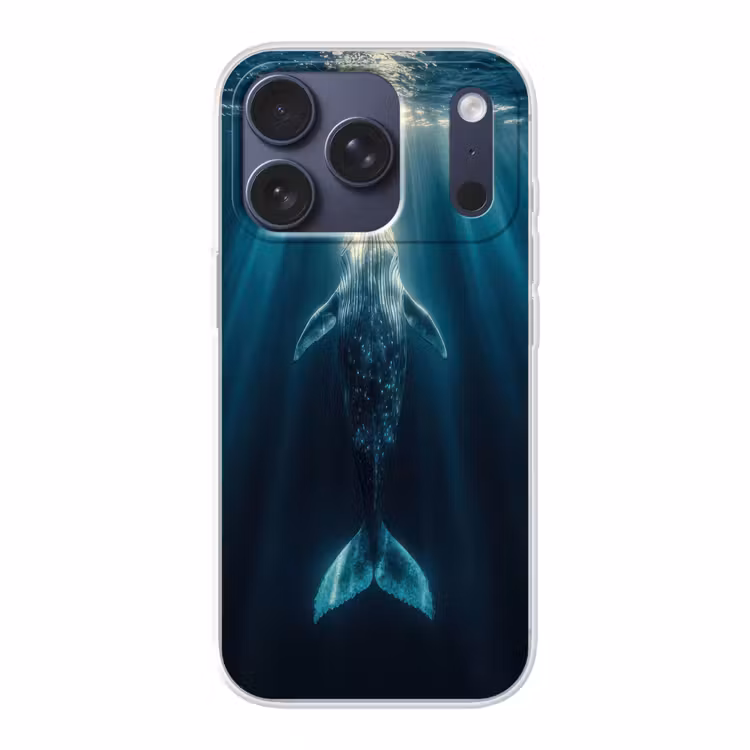 Walvis - Water - Zonnestralen - Blauw Telefoonhoesje iPhone 17 Pro klein -3d