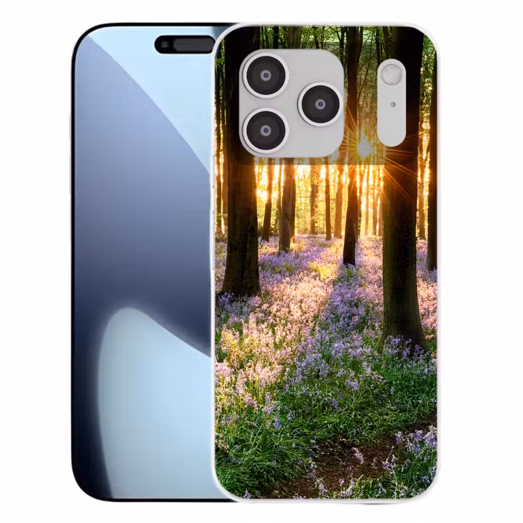 Bos - Bloemen - Lavendel - Zon - Paars - Natuur Telefoonhoesje iPhone 17 Pro klein -3d