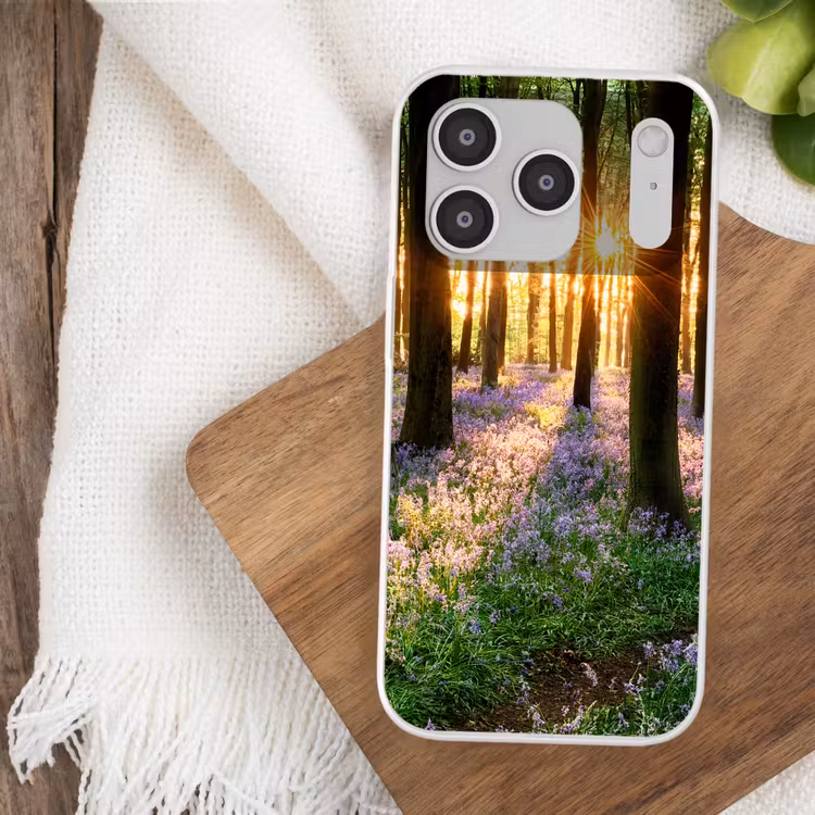 Bos - Bloemen - Lavendel - Zon - Paars - Natuur Telefoonhoesje iPhone 17 Pro klein -sfeer1