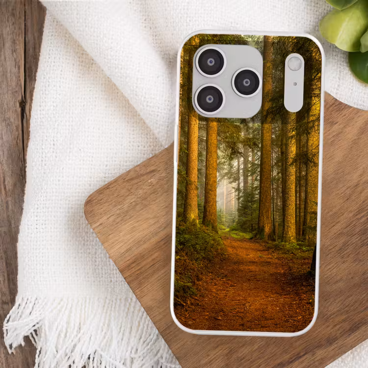 Bos - Natuur - Bomen - Landschap - Bladeren Telefoonhoesje iPhone 17 Pro klein -sfeer1