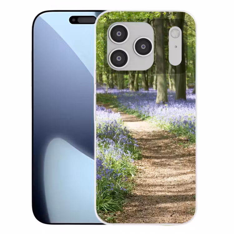 Bos - Pad - Bloemen - Paars - Groen - Natuur Telefoonhoesje iPhone 17 Pro klein -3d