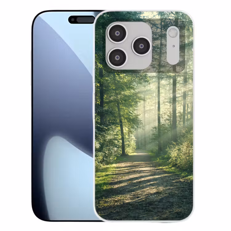 Bos - Pad - Zon - Bomen - Groen - Natuur Telefoonhoesje iPhone 17 Pro klein -3d