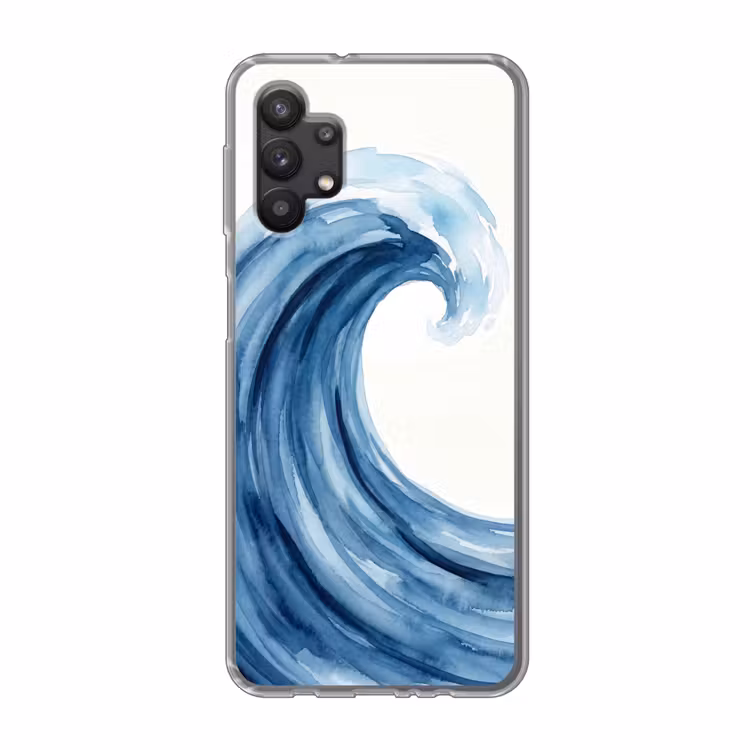 Water - Beweging - Natuur - Modern - Blauw Telefoonhoesje Samsung Galaxy A32 5G klein -3d