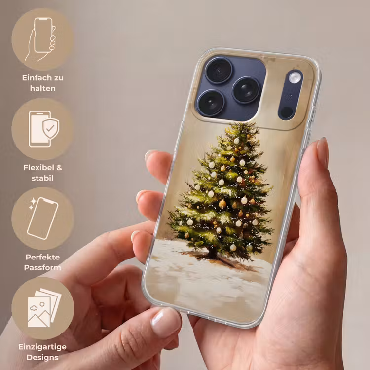 Kerst - Sfeer - Groen Telefoonhoesje iPhone 17 Pro klein -sfeer3_DE