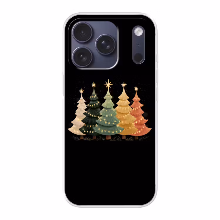 Kerstbomen - Kleurrijk - Lichtjes - Ster Telefoonhoesje iPhone 17 Pro klein -3d