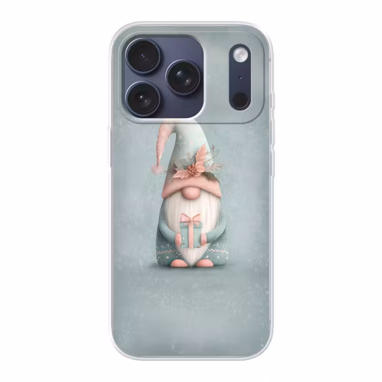 Kerstgnome - Cadeau - Groen Telefoonhoesje iPhone 17 Pro klein -3d