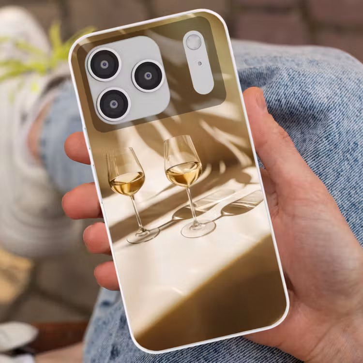 Wijn - Wijnglazen - Wit Telefoonhoesje iPhone 17 Pro klein -sfeer2