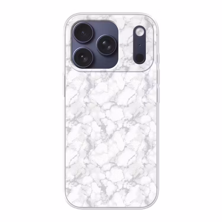 Wit - Marmer - Grijs Telefoonhoesje iPhone 17 Pro klein 878 -3d