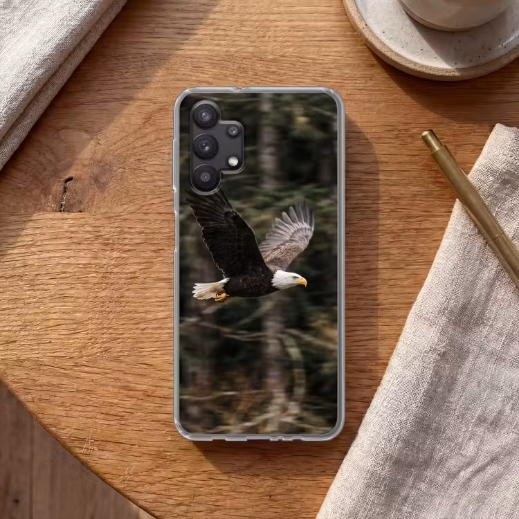 Zeearend - Vliegen - Bos - Natuur Telefoonhoesje Samsung Galaxy A32 5G klein -sfeer1