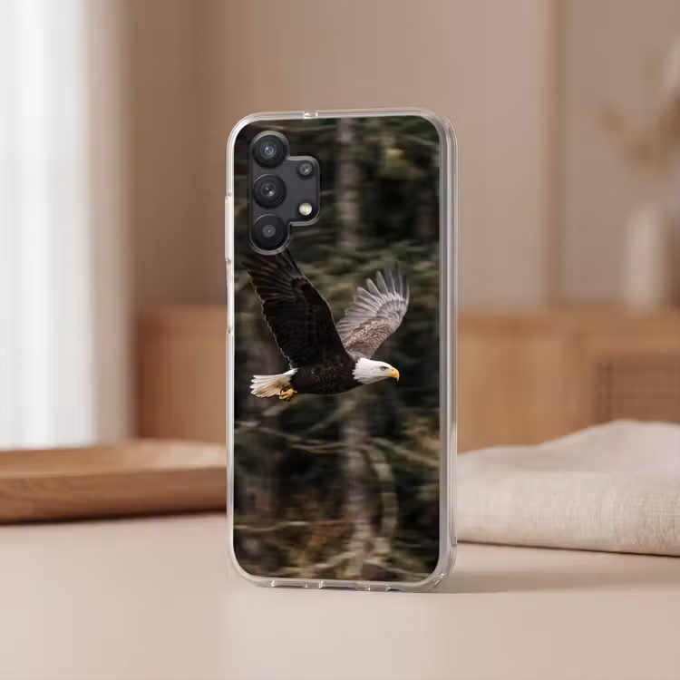 Zeearend - Vliegen - Bos - Natuur Telefoonhoesje Samsung Galaxy A32 5G klein -sfeer2