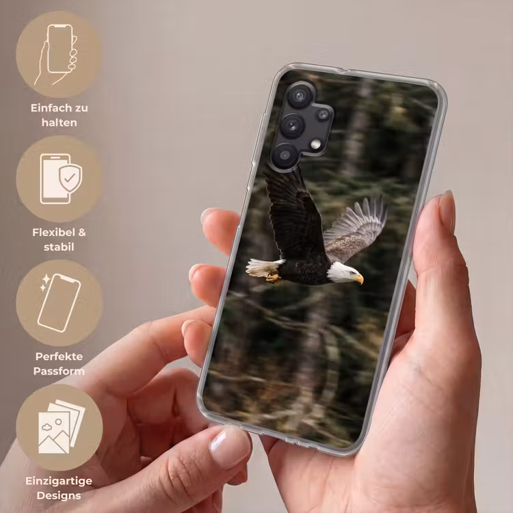 Zeearend - Vliegen - Bos - Natuur Telefoonhoesje Samsung Galaxy A32 5G klein -sfeer3_DE