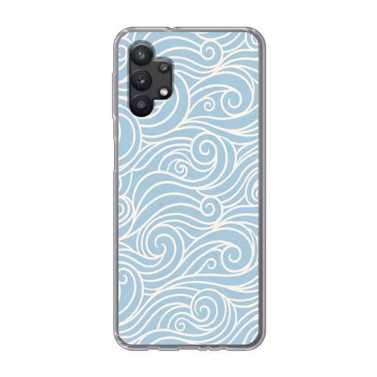 Golf - Abstract - Natuur - Modern - Blauw Telefoonhoesje Samsung Galaxy A32 5G klein -3d