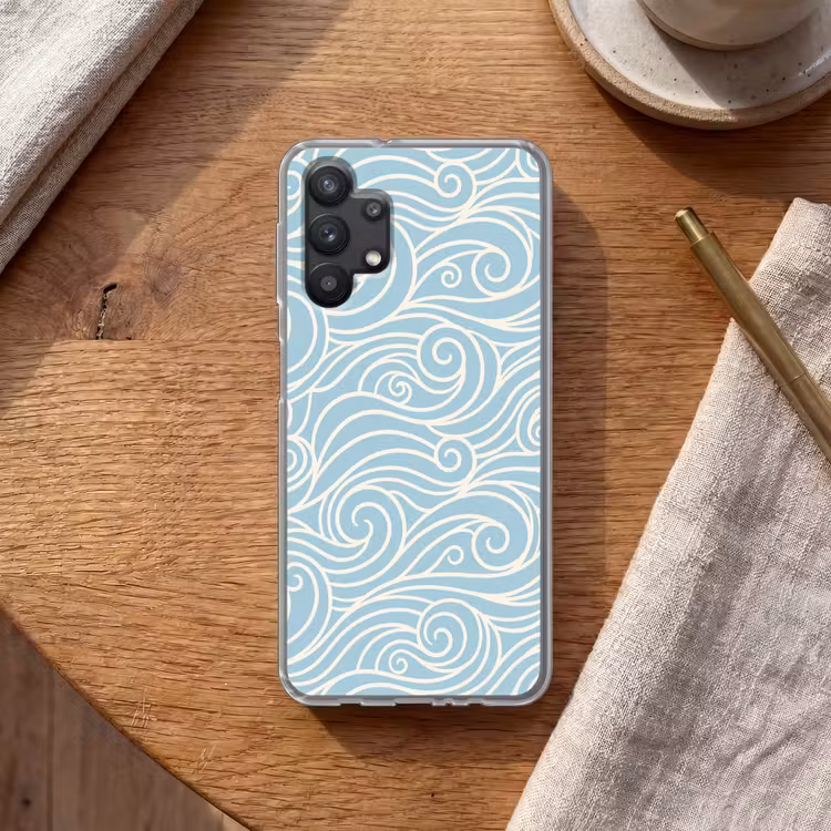 Golf - Abstract - Natuur - Modern - Blauw Telefoonhoesje Samsung Galaxy A32 5G klein -sfeer1