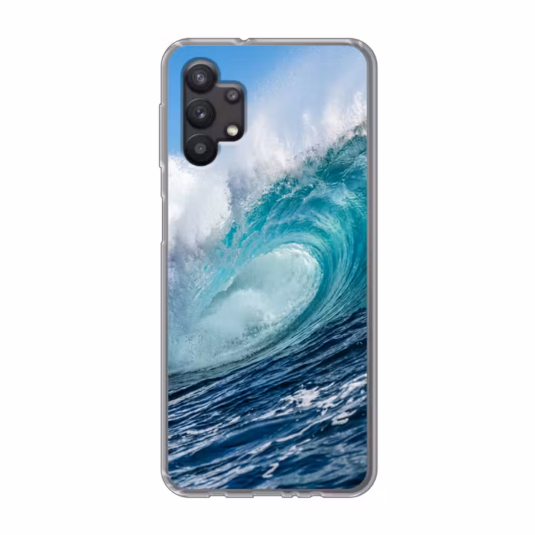 Golf - Oceaan - Water - Dynamisch - Blauw Telefoonhoesje Samsung Galaxy A32 5G klein -3d