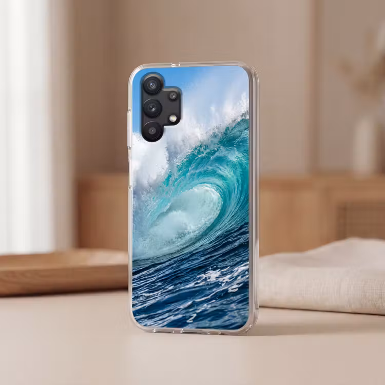Golf - Oceaan - Water - Dynamisch - Blauw Telefoonhoesje Samsung Galaxy A32 5G klein -sfeer2