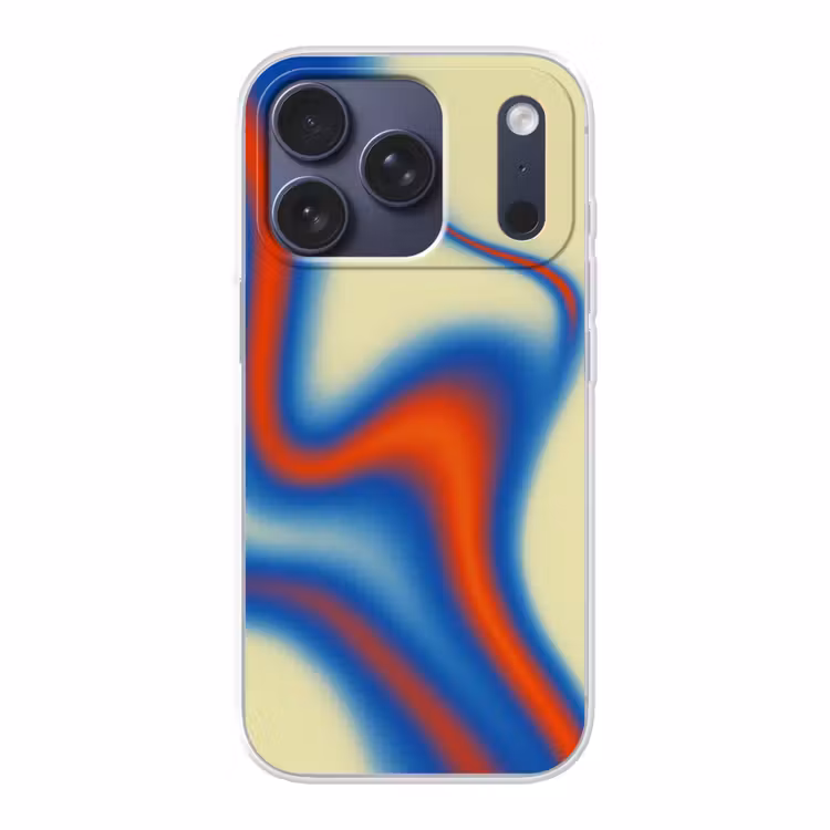 Golven - Kleurrijk - Abstract Telefoonhoesje iPhone 17 Pro klein -3d