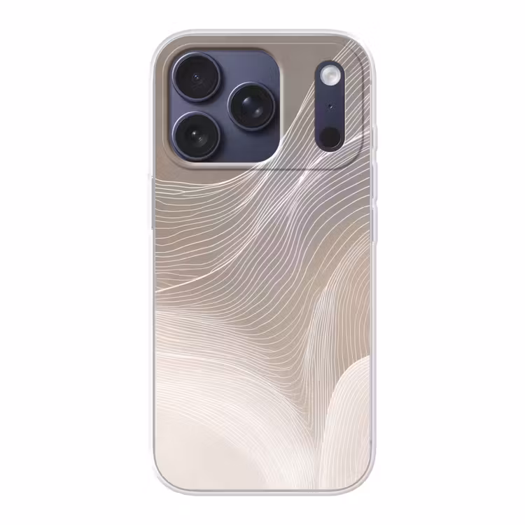 Golvende lijnen - Luchtstromen - Harmonieus Telefoonhoesje iPhone 17 Pro klein -3d