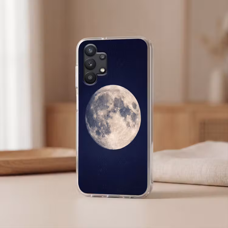 Ruimte - Maan - Kosmos Telefoonhoesje Samsung Galaxy A32 5G klein -sfeer2