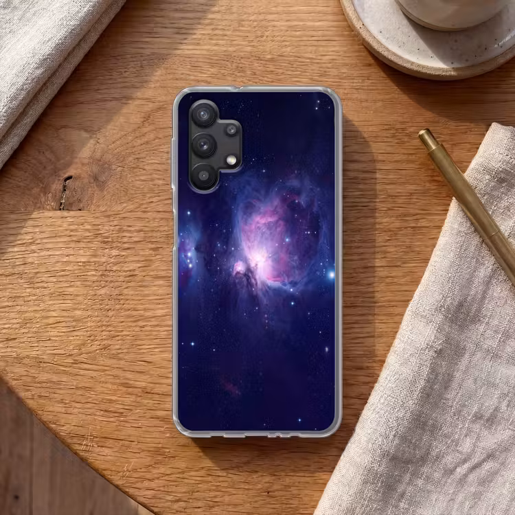 Ruimte - Sterren - Kleurrijk Telefoonhoesje Samsung Galaxy A32 5G klein -sfeer1