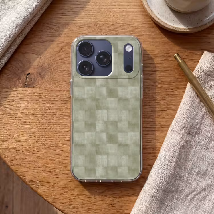 Vlakken - Rustiek - Groen Telefoonhoesje iPhone 17 Pro klein 878 -sfeer1