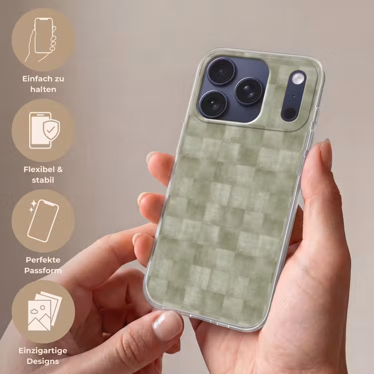 Vlakken - Rustiek - Groen Telefoonhoesje iPhone 17 Pro klein 878 -sfeer3_DE