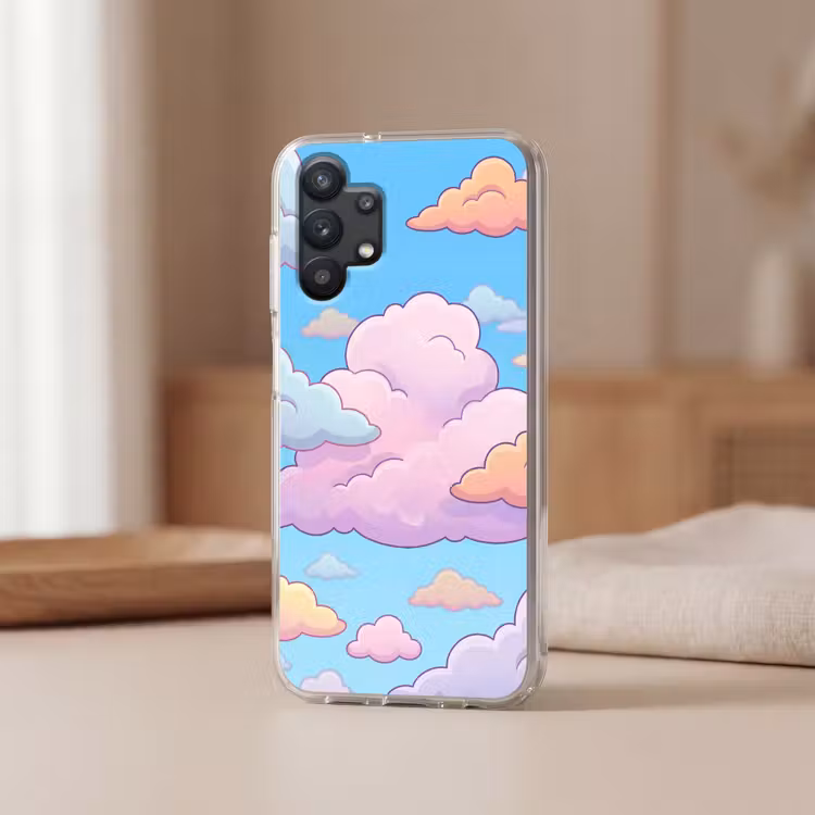 Wolk - Lucht - Natuur - Illustratie - Pastel Telefoonhoesje Samsung Galaxy A32 5G klein -sfeer2